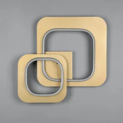 Plafoniere Moderne-Selezionato da Mazzolaluce Plafoniera design led 28w 3000k dimmerabile dimmerabile oro nero