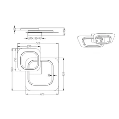 Plafoniere Moderne-Selezionato da Mazzolaluce Plafoniera design led 28w 3000k dimmerabile dimmerabile oro nero