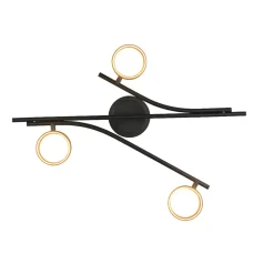 Plafoniere Moderne-Selezionato da Mazzolaluce Plafoniera design minimal moderna nero oro luci orientabili