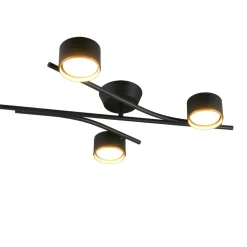 Plafoniere Moderne-Selezionato da Mazzolaluce Plafoniera design minimal moderna nero oro luci orientabili