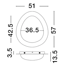 Plafoniere Moderne-Selezionato da Mazzolaluce Plafoniera design moderna led 29w 3000k dimmerabile colore legno