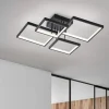 Plafoniere Moderne-Selezionato da Mazzolaluce Plafoniera design moderna quadrati nera 24w 3000k dimmerabile