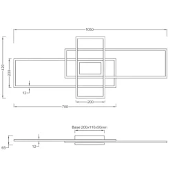 Plafoniere Moderne-Selezionato da Mazzolaluce Plafoniera design moderno led da 3000k a 6500k dimmerabile con telecomando