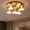 Plafoniere Moderne-Selezionato da Mazzolaluce Plafoniera design moderno 5 luci le vedri grigio fumo