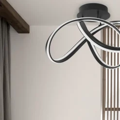 Plafoniere Moderne-Selezionato da Mazzolaluce Plafoniera design moderno nero led 3000k dimmerabile triac