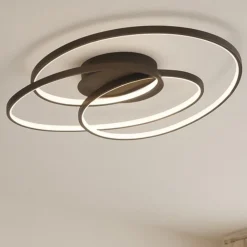Plafoniere Moderne-Selezionato da Mazzolaluce Plafoniera design nera 38w 3000k dimmerabile per soggiorno moderno