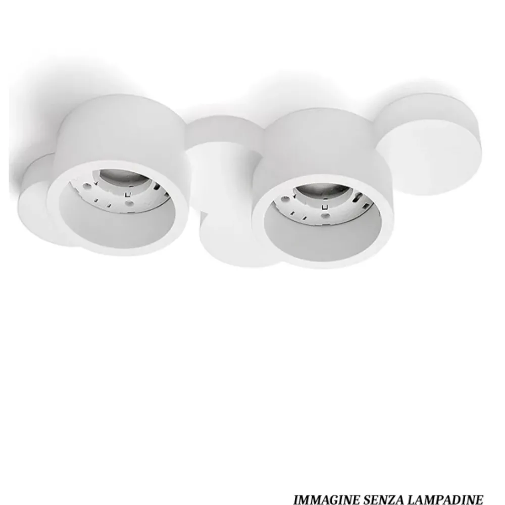 Plafoniere Moderne-Sforzin Illuminazione Plafoniera di gesso bianca moderna chio sforzin