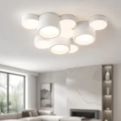 Plafoniere Moderne-Sforzin Illuminazione Plafoniera di gesso bianca moderna design chio sforzin