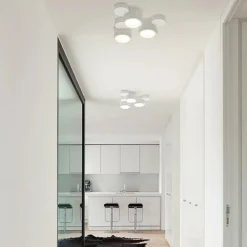 Plafoniere Moderne-Sforzin Illuminazione Plafoniera di gesso bianca moderna design chio sforzin