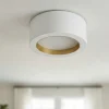 Plafoniere Moderne-Selezionato da Mazzolaluce Plafoniera di gesso cilindrica cornice oro moderna gx53
