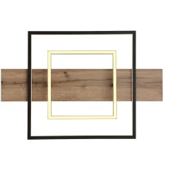 Plafoniere Moderne-Selezionato da Mazzolaluce Plafoniera di legno led 3000k dimmerabile nera
