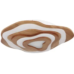 Plafoniere Moderne-Selezionato da Mazzolaluce Plafoniera di legno led 40w da 2700k a 6000k con telecomando