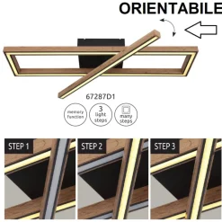 Plafoniere Moderne-Selezionato da Mazzolaluce Plafoniera di legno led 36w 3000k dimmerabile