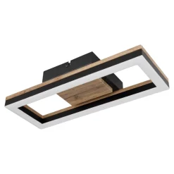 Plafoniere Moderne-Selezionato da Mazzolaluce Plafoniera di legno moderna design nera led 12w 3000k