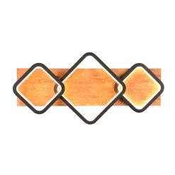 Plafoniere Moderne-Selezionato da Mazzolaluce Plafoniera di legno moderna led 32w 3000k dimmerabile
