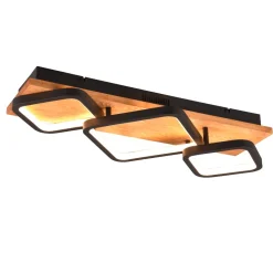 Plafoniere Moderne-Selezionato da Mazzolaluce Plafoniera di legno moderna led 32w 3000k dimmerabile