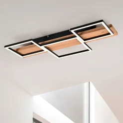 Plafoniere Moderne-Selezionato da Mazzolaluce Plafoniera di legno moderna led dimmerabile per cucina