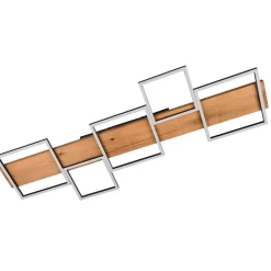 Plafoniere Moderne-Selezionato da Mazzolaluce Plafoniera di legno moderna per soggiorno led dimmerabile