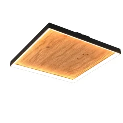 Plafoniere Moderne-Selezionato da Mazzolaluce Plafoniera di legno moderna quadrata led 41w 3000k dimmerabile