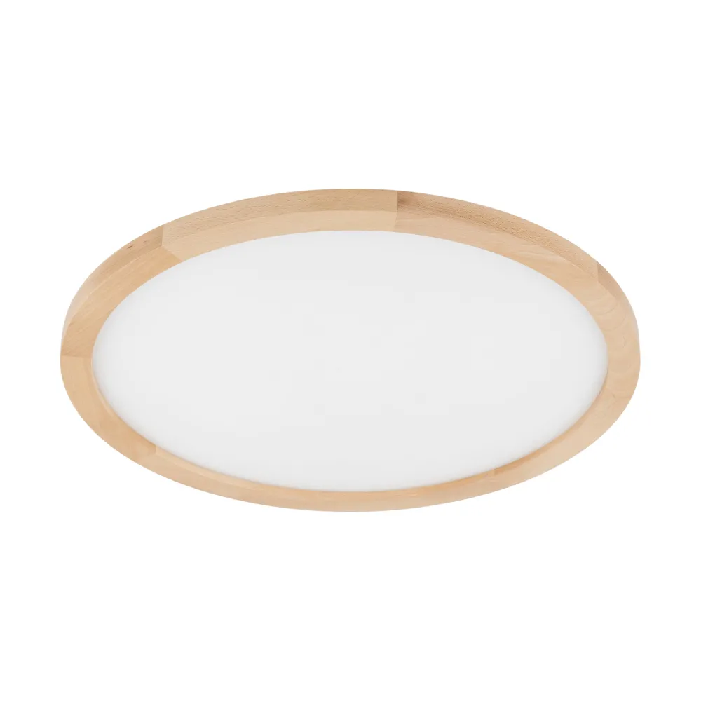 Plafoniere Bagno-Selezionato da Mazzolaluce Plafoniera di legno rotonda led 45w cct stile scandinavo