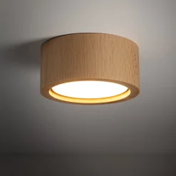 Plafoniere Moderne-Selezionato da Mazzolaluce Plafoniera di legno rotonda stile scandinavo