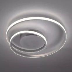 Plafoniere Moderne-Selezionato da Mazzolaluce Plafoniera dimmerabile grigio titanio 22w 3000k moderna