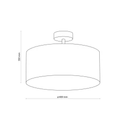 Plafoniere Moderne-Selezionato da Mazzolaluce Plafoniera di tessuto cilindro bianco moderno 40 cm per camera da letto