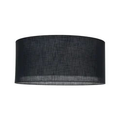 Plafoniere Moderne-Selezionato da Mazzolaluce Plafoniera di tessuto cilindro a soffitto nero per soggiorno