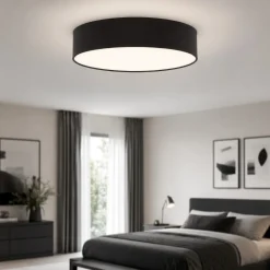 Plafoniere Moderne-Selezionato da Mazzolaluce Plafoniera di tessuto 45 cm cilindro da soffitto per camera da letto