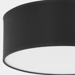 Plafoniere Moderne-Selezionato da Mazzolaluce Plafoniera di tessuto 45 cm cilindro da soffitto per camera da letto