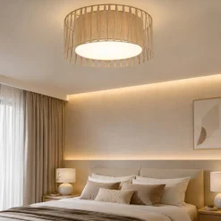 Plafoniere Moderne-Selezionato da Mazzolaluce Plafoniera di tessuto 50 cm sabbia design moderno per camera da letto