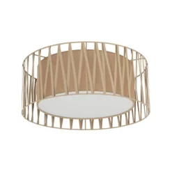 Plafoniere Moderne-Selezionato da Mazzolaluce Plafoniera di tessuto 50 cm sabbia design moderno per camera da letto