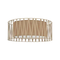 Plafoniere Moderne-Selezionato da Mazzolaluce Plafoniera di tessuto 50 cm sabbia design moderno per camera da letto