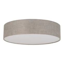 Plafoniere Moderne-Selezionato da Mazzolaluce Plafoniera di tessuto lino grezzo cilindro 78 cm per soggiorno