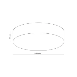 Plafoniere Moderne-Selezionato da Mazzolaluce Plafoniera di tessuto nero 60 cm cilindro per soggiorno
