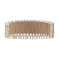 Plafoniere Moderne-Selezionato da Mazzolaluce Plafoniera di tessuto sabbia 72 cm design moderno cilindro per soggiorno