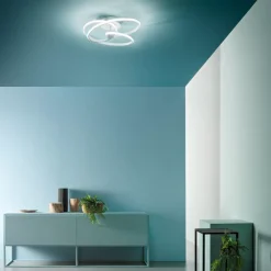 Plafoniere Moderne-Gea Luce Plafoniera diva bianca design moderna led 42w 3000k