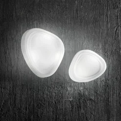 Plafoniere Moderne-Perenz Illuminazione Plafoniera di vetro bianco dal design moderno mou perenz