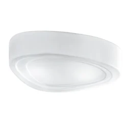 Plafoniere Moderne-Perenz Illuminazione Plafoniera di vetro bianco dal design moderno mou perenz