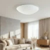 Plafoniere Moderne-Fabas Luce Plafoniera di vetro 30cm bianca in vetro pandora e27