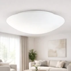Plafoniere Moderne-Fabas Luce Plafoniera di vetro 30cm bianca in vetro pandora e27