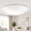 Plafoniere Moderne-Fabas Luce Plafoniera di vetro 46cm bianco rotonda pandora e27