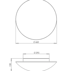 Plafoniere Moderne-Fabas Luce Plafoniera di vetro 46cm bianco rotonda pandora e27
