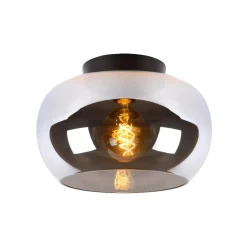 Plafoniere Moderne-Selezionato da Mazzolaluce Plafoniera di vetro fume da soffitto moderna