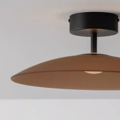 Plafoniere Moderne-Selezionato da Mazzolaluce Plafoniera di vetro marrone 40cm led 3000k per cucina