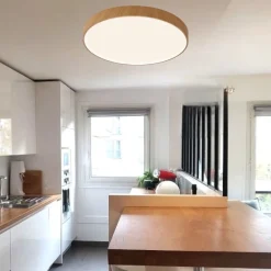 Plafoniere Moderne-Selezionato da Mazzolaluce Plafoniera effetto legno led 27000k 3300k 4000k dimmerabile
