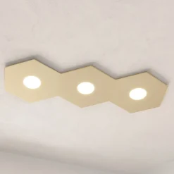 Plafoniere Moderne-Top Light Plafoniera esagonale sabbia hexagon