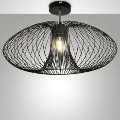 Plafoniere Moderne-Fabas Luce Plafoniera fassa nera design moderna