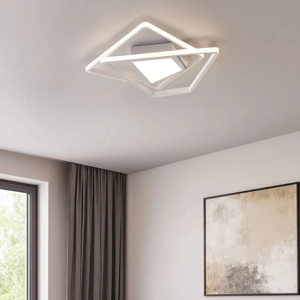 Plafoniere Moderne-Ondaluce Plafoniera galaxy md silver led 67w 3000k