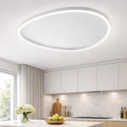 Plafoniere Moderne-Gea Luce Plafoniera ecaris bianca led 3000k 4000k per cucina